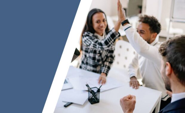 eBen HR Review Newsletter - team high fiving