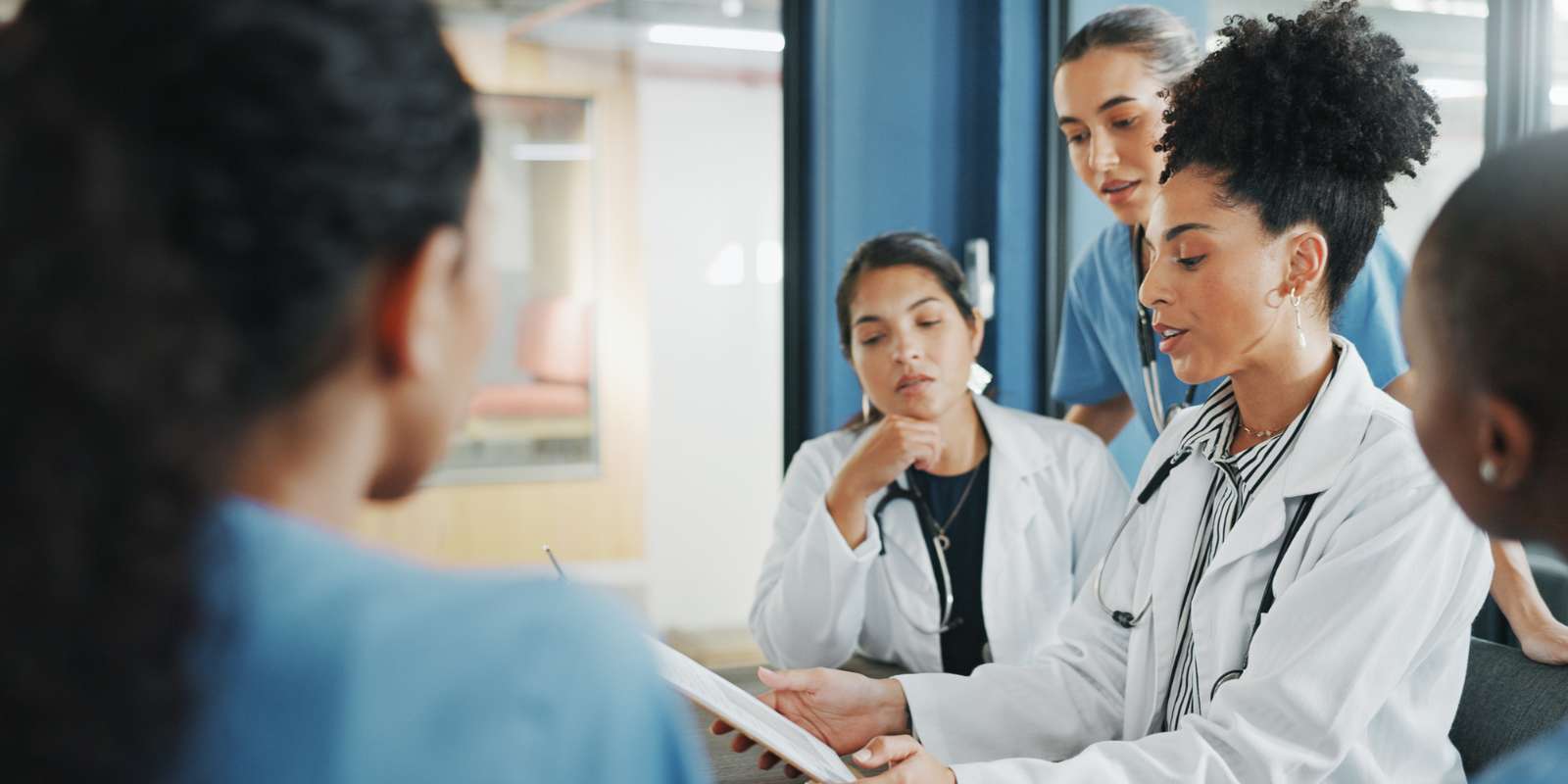 Healthcare providers in the office