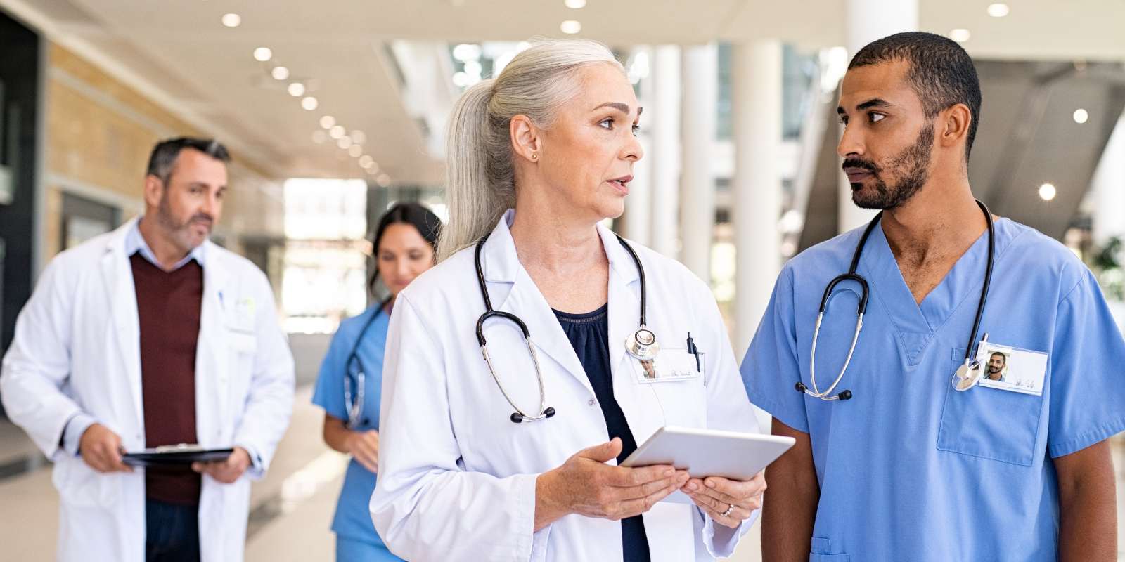 Medical professionals in a hospital