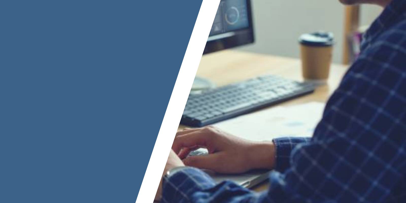 man working at computer