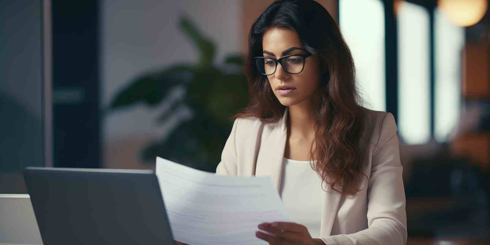 young professional women at a desk reviewing documents