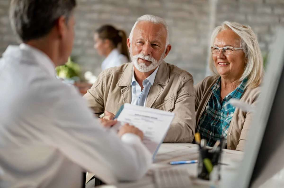 older married couple visiting their doctor